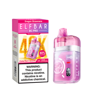 ELF BAR BC40000 PRO DRAGON STRAWNANA 5% RECHARGEABLE