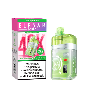 ELF BAR BC40000 PRO SOUR APPLE ICE 5% RECHARGEABLE